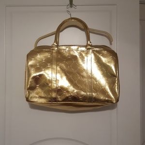 BCBG MaxAzria Gold Duffle Tote